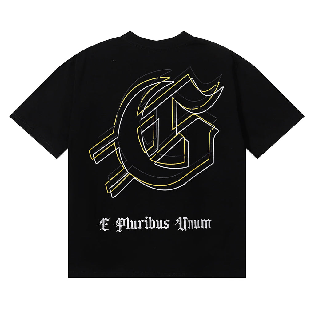 Godspeed T-shirts Spacesuit Pyramid Printing Cotton Casual Crew Neck Short Sleeve Men and Women