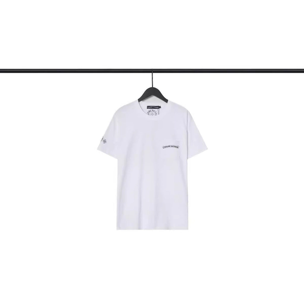 Chrome Heart T Shirts Sanskrit Large Logo Cross Print Short Sleeve T-Shirt