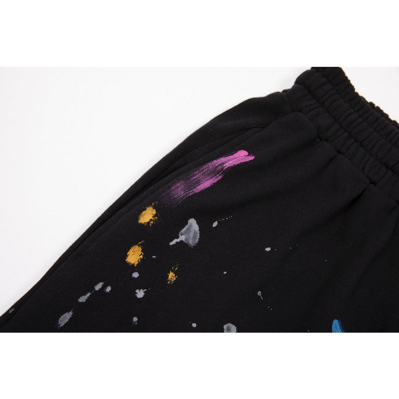 Gallery Dept Shorts Hand Painted Splash Ink Graffiti Alphabet Casual Shorts